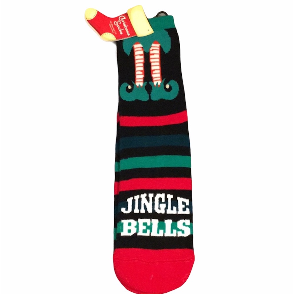 Christmas Socks Jungle Bells & Elf Legs Socks